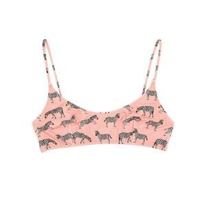 MC2 SAINT BARTH Zebra Print Bikini Top Women PINK Beachwear